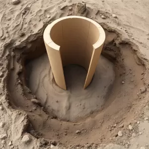 Fundament punktowy z rur szalunkowych