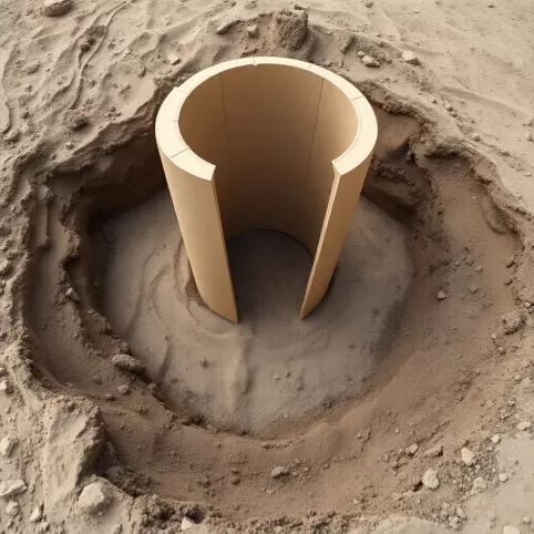 Fundament punktowy z rur szalunkowych