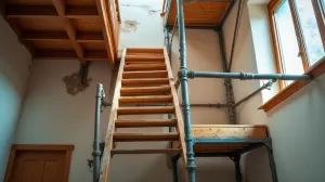 jak zrobić rusztowanie na klatce schodowej